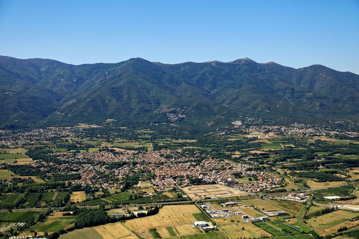 Vue aérienne de Saint Genis des Fontaines