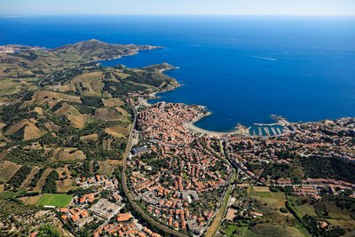 Vue aérienne de Banyuls
